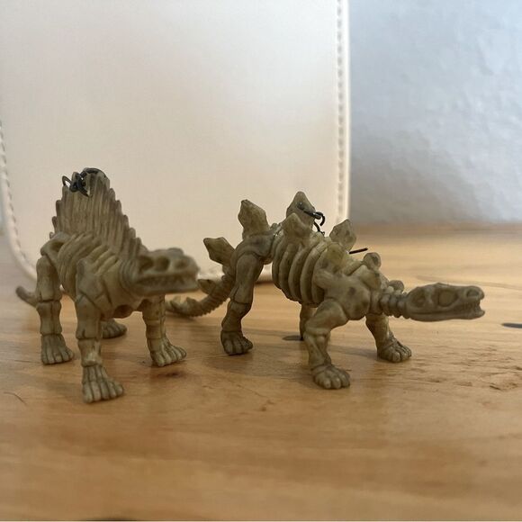 Dino Skeleton Earrings - Picture 2 of 3